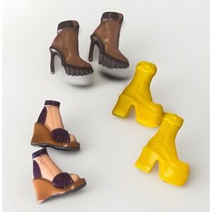 Lot 3 Bratz Doll Single Shoe Boot Sandals